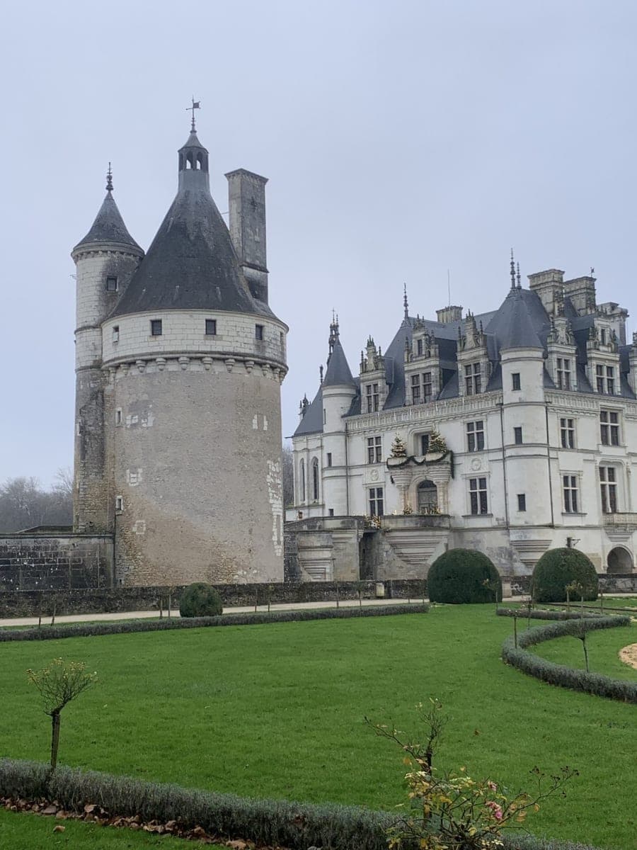 Tour en ardoise aux pans courbes, château de Chenonceau